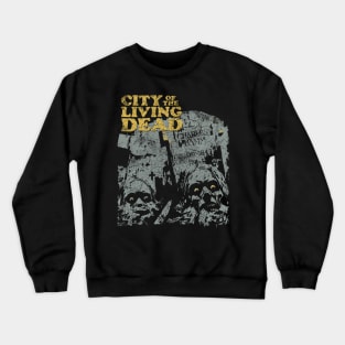 Retro City of the Living Dead Fulci Cult Classic Horror Fan Art Crewneck Sweatshirt